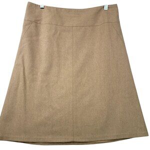 Banana Republic Womens Tan Wool Blend A-Line Skirt Size 10 2006